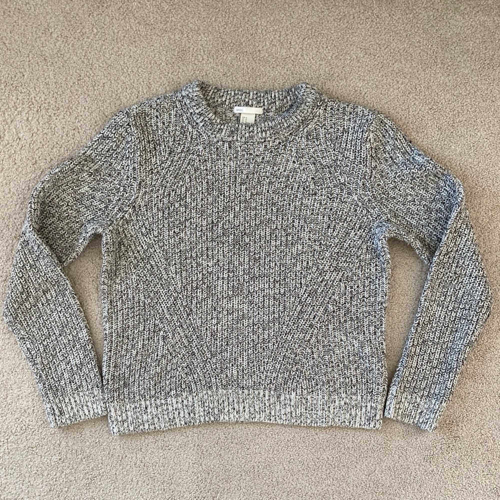 Black and White Cotton Sweater